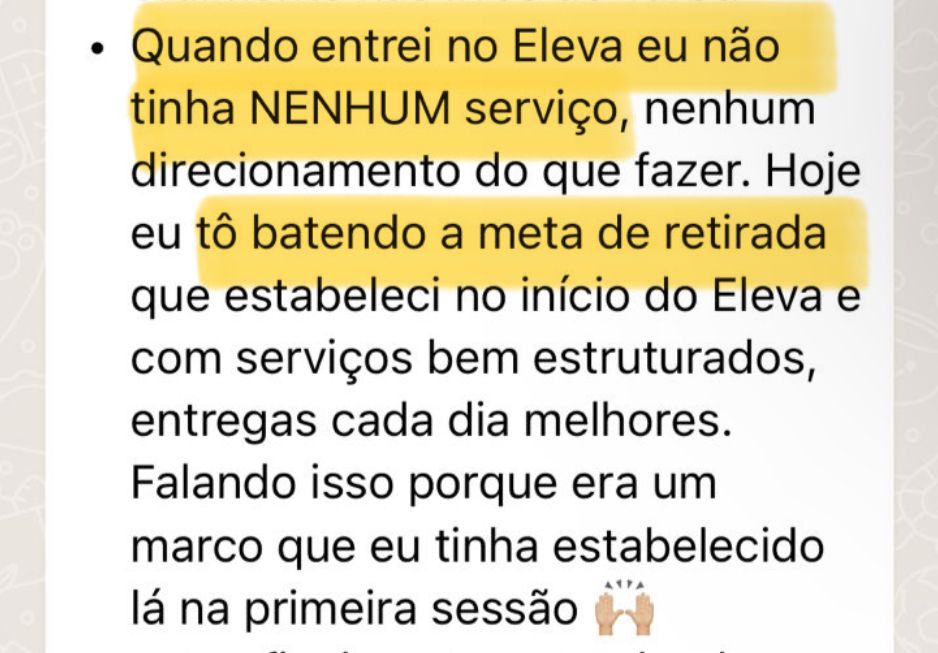 Bater a meta de retirada com um serviço recém estruturado