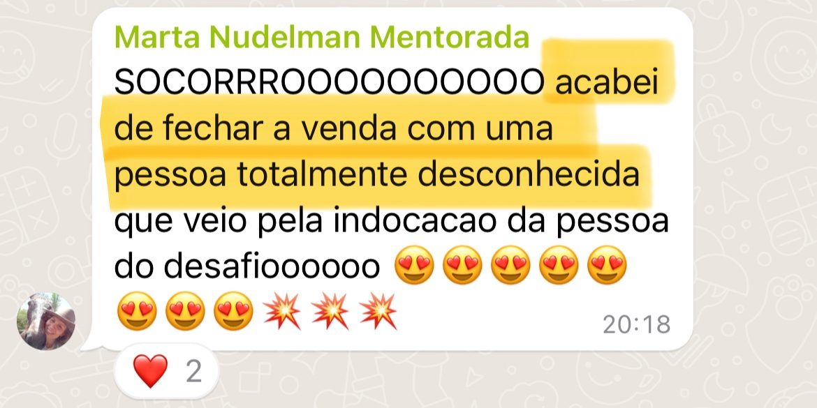 Primeira venda fora das indicações