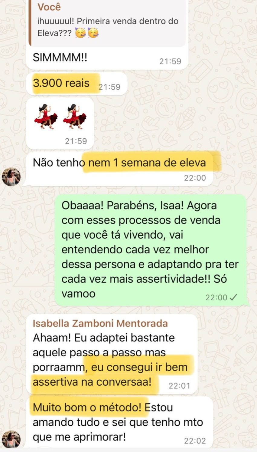 Primeira venda de high ticket em 1 semana